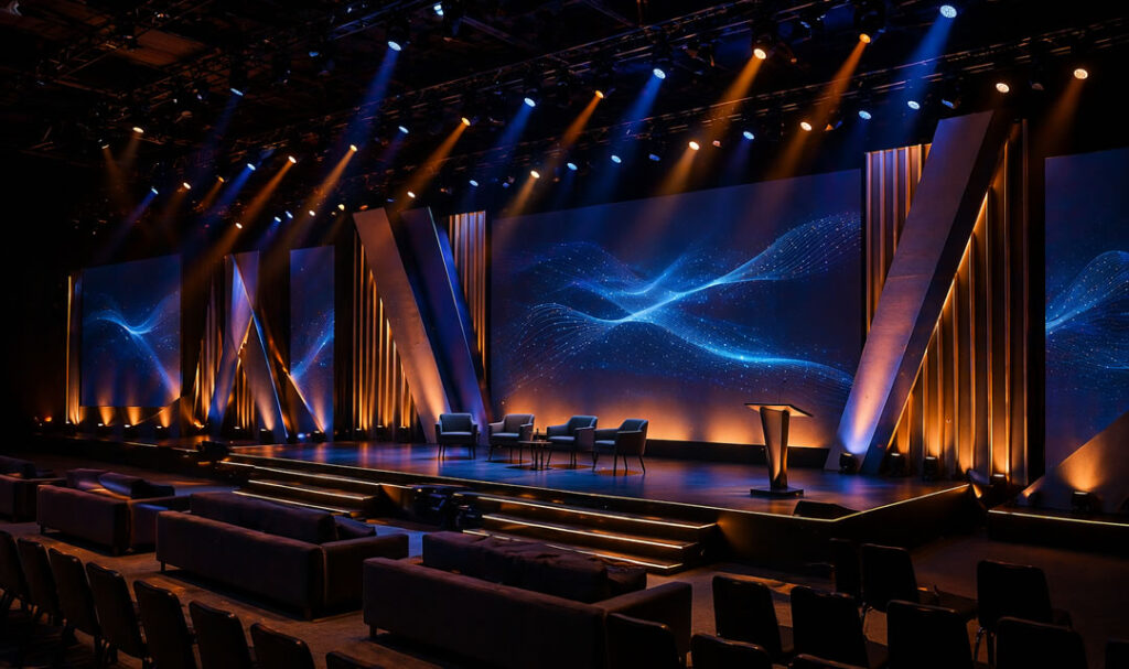 Iluminação em Cenografia: O Elemento Que Define o Impacto de um Evento